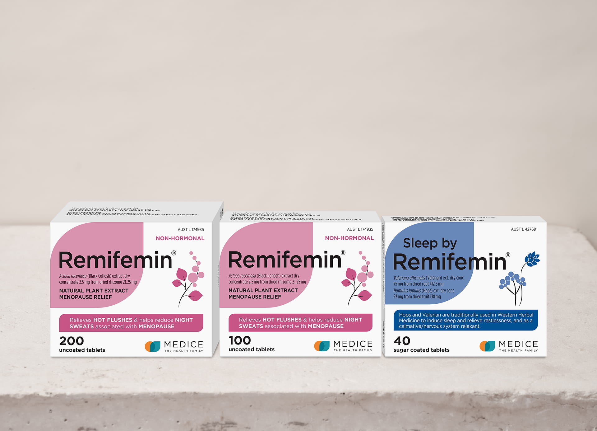 Remifemin_Stone_Bench_Packshots_Group_Shot